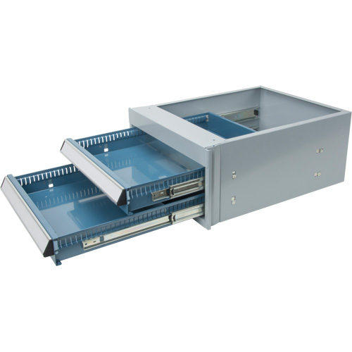 &eacute;tabli &agrave; deux tiroirs, Acier, 18" la x 21" p x 9" h Action Paper