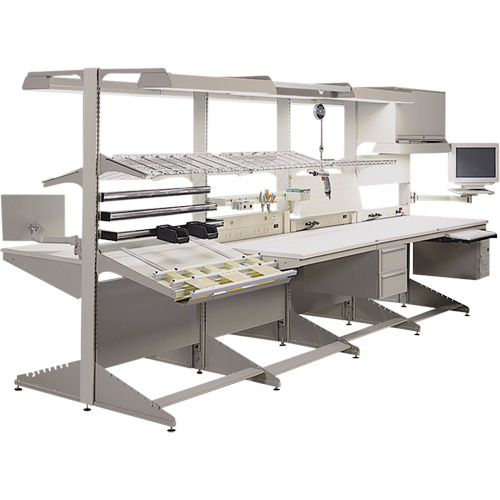 Modular Ergonomic Workstations - Steel Shelves Action Paper