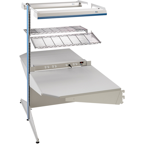 Arlink Preconfigured Workstation, 36" W x 56" D x 84" H, Double Sided Corner Add-On Action Paper