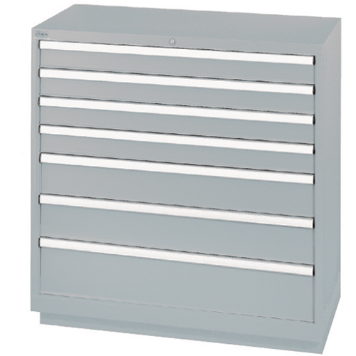 Drawer Cabinets, 7 Drawers, 40-1/4" W x 22-1/2" D x 41-3/4" H, Grey Action Paper