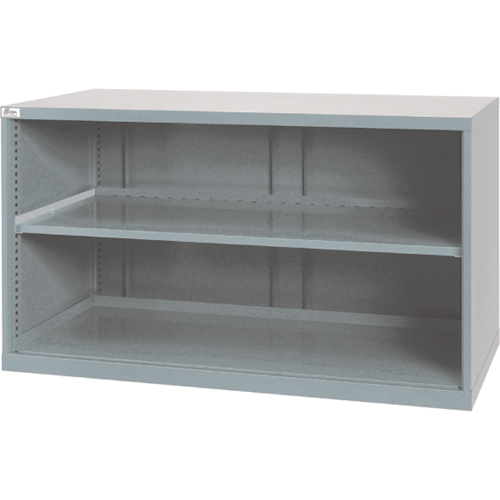 Shelf Cabinets, Steel, 33-1/2" H x 56-1/2" W x 28-1/2" D, Light Grey Action Paper
