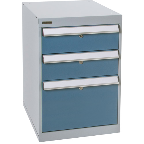 Three-Drawer Pedestal Workbench, 18" W x 21" D x 28" H Action Paper