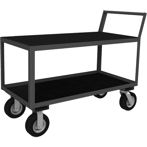 Low Profile Instrument Cart, 2 Tiers, 24-1/4" W x 39" D x 40-15/16" H, 1200 lbs. Cap. Action Paper