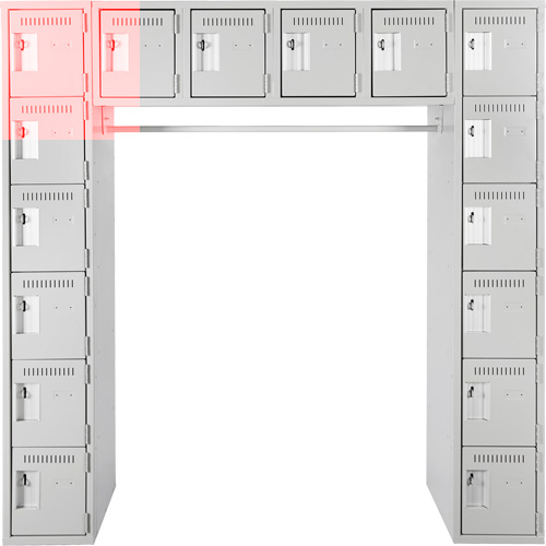 Assembled Archettes Clean Line Economy Lockers, 16 -tier, Bank of 3, 18" x 72" x 12", Steel Action Paper