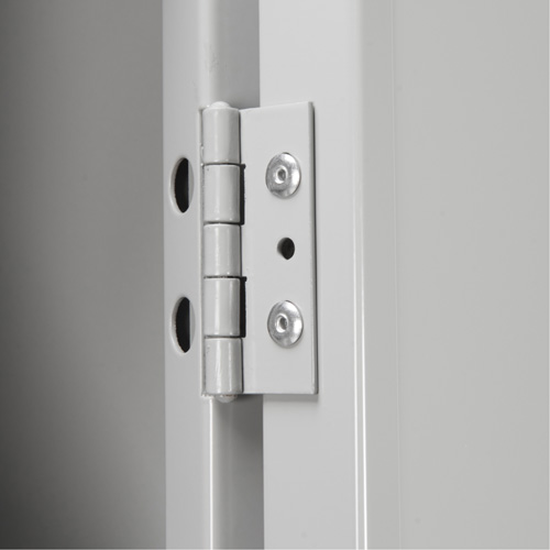 Clean Line Lockerette , 6 -tier, Bank of 4, 48" x 18" x 82", Steel, Beige, Rivet (Assembled) Action Paper