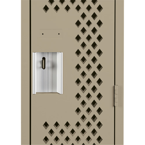 Clean Line Lockers, Bank of 2, 24" x 15" x 72", Steel, Beige, Rivet (Assembled), Perforated Action Paper