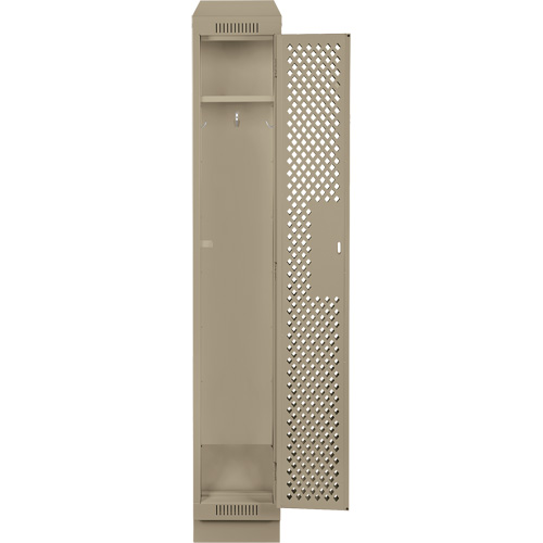 Clean Line Lockers, 12" x 18" x 82", Steel, Beige, Rivet (Assembled), Perforated Action Paper