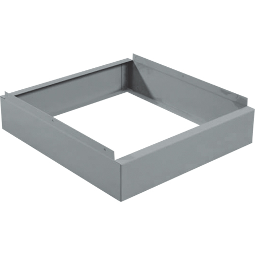 Clean Line Economy Lockers Recessed Base, 1 Banks, 4" H x 12" W x 18" D, Grey, Steel Action Paper