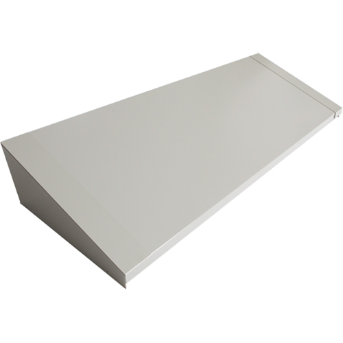 All-Welded Concorde - Heavy-Duty Lockers Sloping Top, 4 Bank, 18" D x 48" W x 6" H, Grey, Steel Action Paper