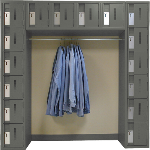 Archettes Concorde Heavy Duty Lockers, 16 -tier, Bank of 3, 18" x 72" x 72", Steel Action Paper