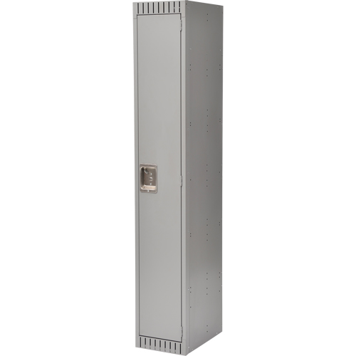 Lockers, 12" x 18" x 72", Steel, Grey, Knocked Down Action Paper