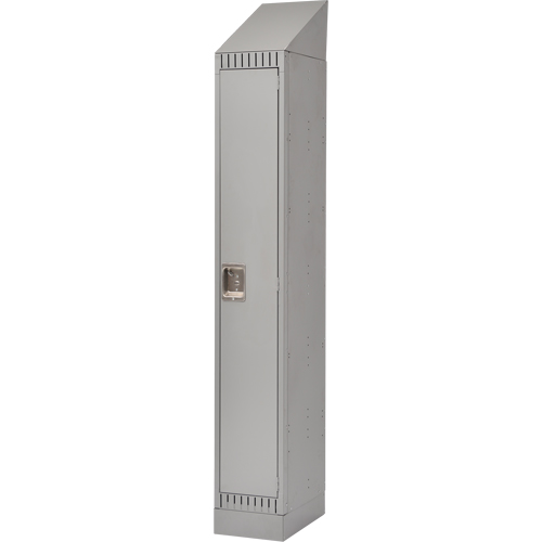 Lockers, 12" x 18" x 86", Steel, Grey, Knocked Down Action Paper