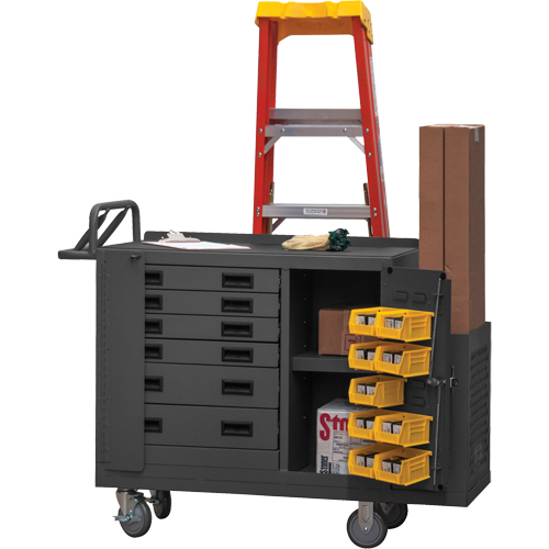 Heavy Duty Mobile Work Stations, Steel Surface Action Paper