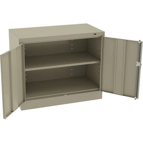 Armoire standard &agrave; hauteur de bureau, Acier, 30" h x 36" la x 18" P, Beige Action Paper