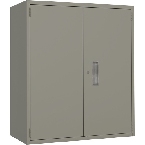 Armoire de rangement Lo-Boy, Acier, 2 Tablettes, 40" h x 36" la x 18" P, Gris Action Paper