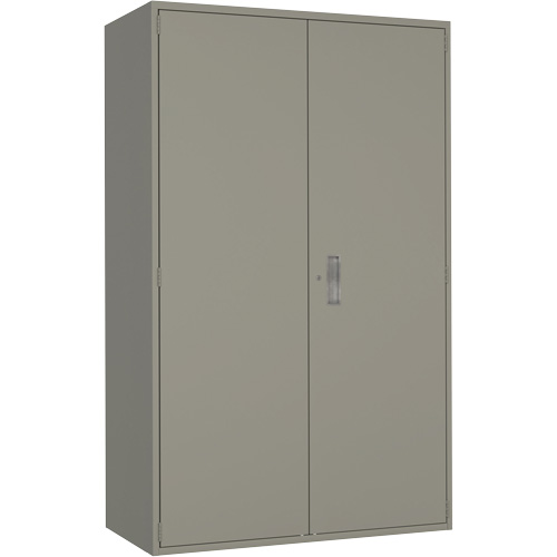 Extra Wide Hi-Boy Storage Cabinet, Steel, 4 Shelves, 72" H x 48" W x 24" D, Grey Action Paper