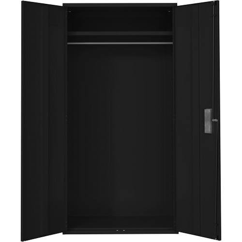 Armoire garde-robe, Acier, 36" la x 18" p x 72" h, Noir Action Paper