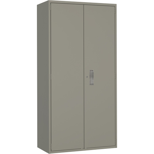 Armoire garde-robe, Acier, 36" la x 18" p x 72" h, Gris Action Paper