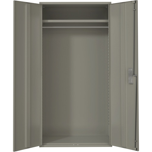 Armoire garde-robe, Acier, 36" la x 18" p x 72" h, Gris Action Paper