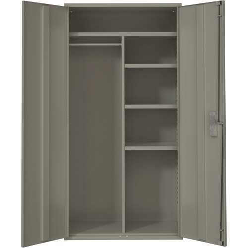 Armoire de rangements combin&eacute;s, Acier, 6 Tablettes, 72" h x 36" la x 18" P, Gris Action Paper