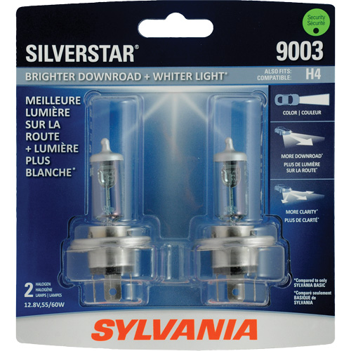 9003 SilverStar&reg; Ultra Headlight Bulb, Halogen, 60 W, White Action Paper