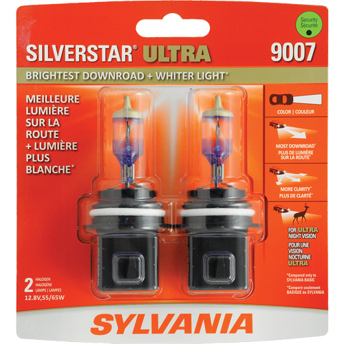 9007 SilverStar&reg; Ultra Headlight Bulb, Halogen, 55 W/65 W, White Action Paper