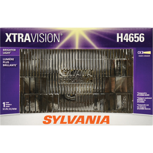 H4656 XtraVision&reg; Sealed Beam Headlight, Halogen, 35 W/55 W, Off White Action Paper