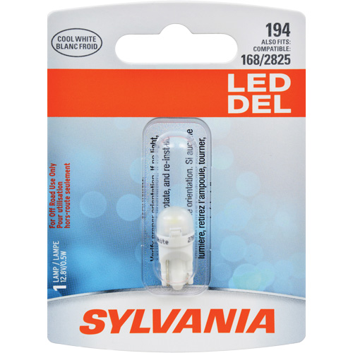194 Mini Automotive Bulb, LED, 0.5 W/12.8 W, White Action Paper