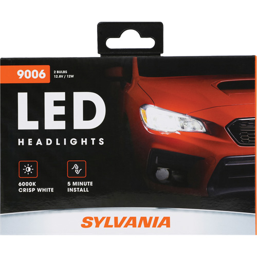 9006 Headlight Bulb, LED, 13.2 W/17 W, White Action Paper