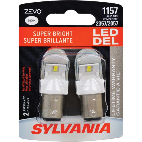 1157 Mini-ampoule automobile Zevo, DEL, 1,7 W, Blanc Action Paper
