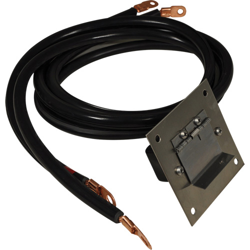 Panneau de douille polaris&eacute;e en acier inoxydable &agrave; brancher, 4 AWG, C&acirc;ble 5' Action Paper