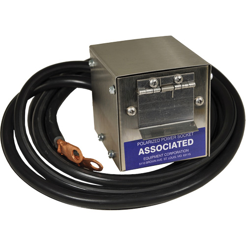 Boîte de douille polaris&eacute;e en acier inoxydable &agrave; brancher pour mod&egrave;le 6139, 4 AWG, C&acirc;ble 5' Action Paper