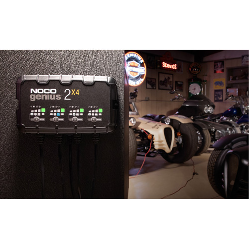 Genius&reg; 2X4 4-Bank, 8-Amp Battery Charger Action Paper