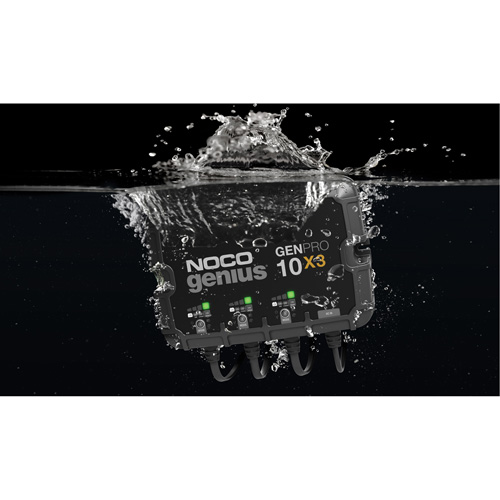 Chargeur de batterie embarqu&eacute; &agrave; 3 sorties de 30 amp&egrave;res GenPro10X3 Genius Action Paper