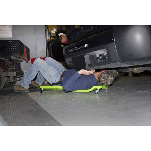 Sommier vert n&eacute;on &agrave; profil bas, en plastique robuste Action Paper