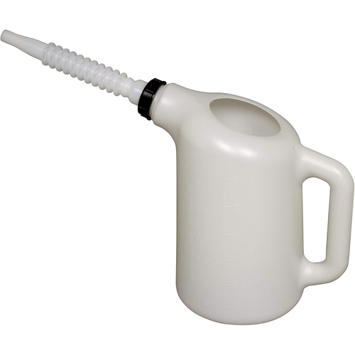 Oil Dispenser with White Spout, Plastic, 6 qt Capacity Action Paper