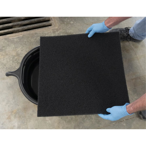 Black Oval Drain Pan Action Paper
