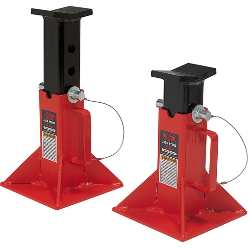 Jack Stands, Locking Pin, 5 tons Capacity, 9-1/2" - 15-3/4" H Action Paper