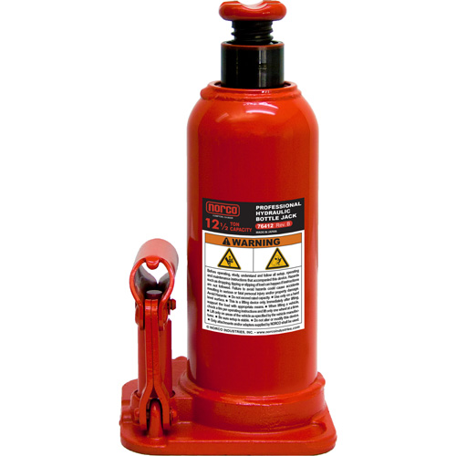 Bottle Jack, 12.5 Ton(s), Manual Hydraulic, 18-561/625" Raised Height Action Paper