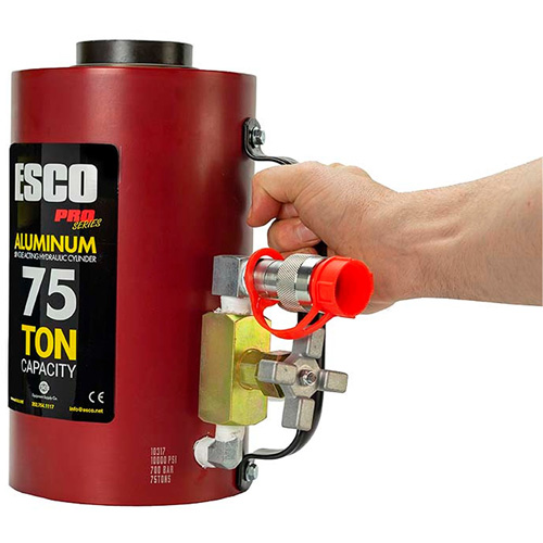 Heavy-Duty Hydraulic Cylinder, 6" Stroke, 75 Ton(s) Capacity, 10000 PSI Action Paper