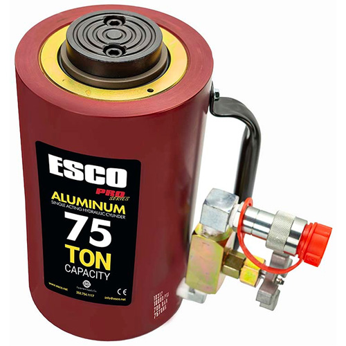 Heavy-Duty Hydraulic Cylinder, 6" Stroke, 75 Ton(s) Capacity, 10000 PSI Action Paper