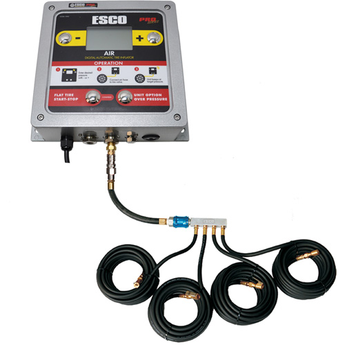 Wall-Mounted Tire Inflation System with 4-Hose Manifold Action Paper