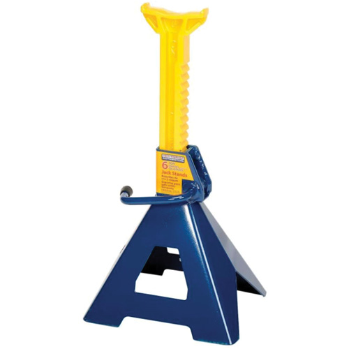 Jack Stand, Locking Handle/Ratchet, 6 tons Capacity, 25-1/4" H Action Paper