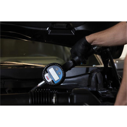 D&eacute;bitm&egrave;tre &eacute;lectronique de lubrifiant avec rallonge flexible &agrave; 90° Action Paper