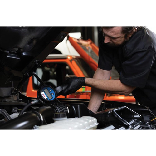 D&eacute;bitm&egrave;tre &eacute;lectronique de lubrifiant avec rallonge flexible &agrave; 90° Action Paper