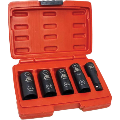 Ensemble de douilles r&eacute;versibles, 5 Morceaux, Prise de 1/2" Action Paper