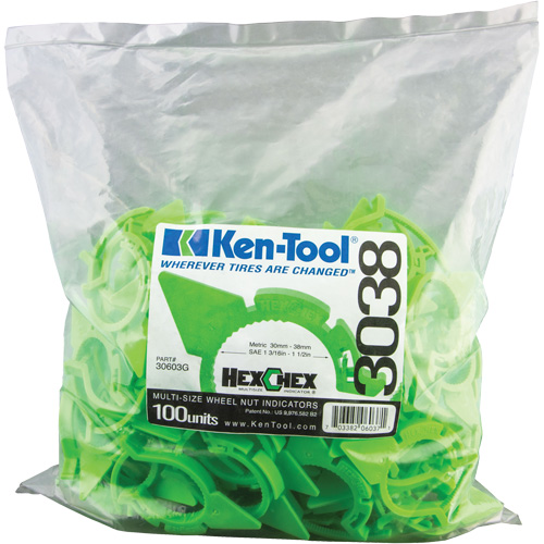 Indicateur d'&eacute;crous de tailles multiples desserr&eacute;s HexChex Action Paper