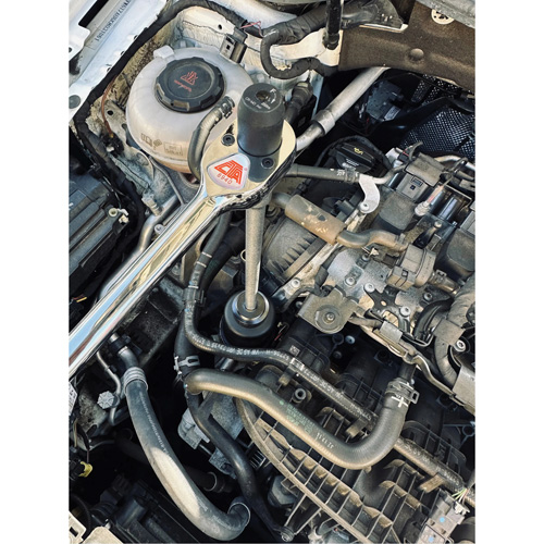 Torque Limiting Ratchet Wrench, 3/8" Drive, Cushion Grip Handle Action Paper