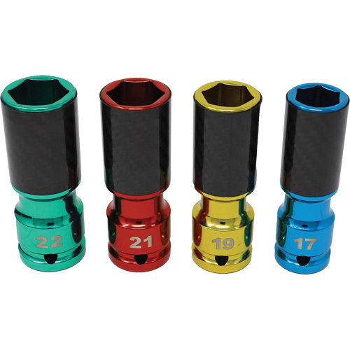 Lug Socket Set with Carbon Fiber Sleeves Action Paper