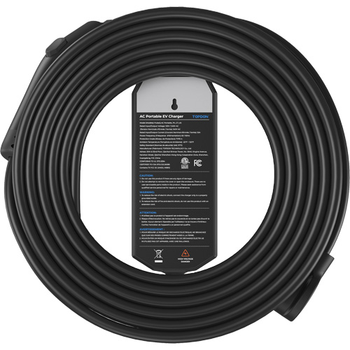 Fiche NEMA 6-50 portable PulseQ AC, 32 A, Niveau 2 CA, Connecteur Type 1 (SAE J1772) Action Paper